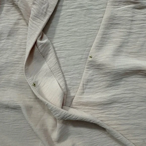 Calvin Klein Women Crinkle Knit Cardigan Duster Shawl Collar Open Front Pink XL - Picture 7 of 12